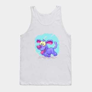 Blue puppy walking Tank Top